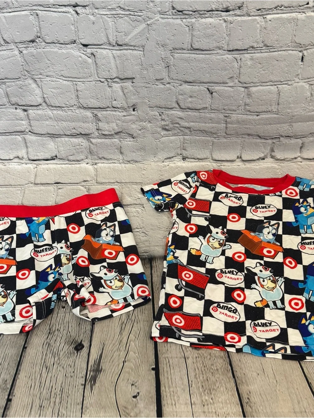 Little Feet Bamboo Bluey Target Bamboo Short Set